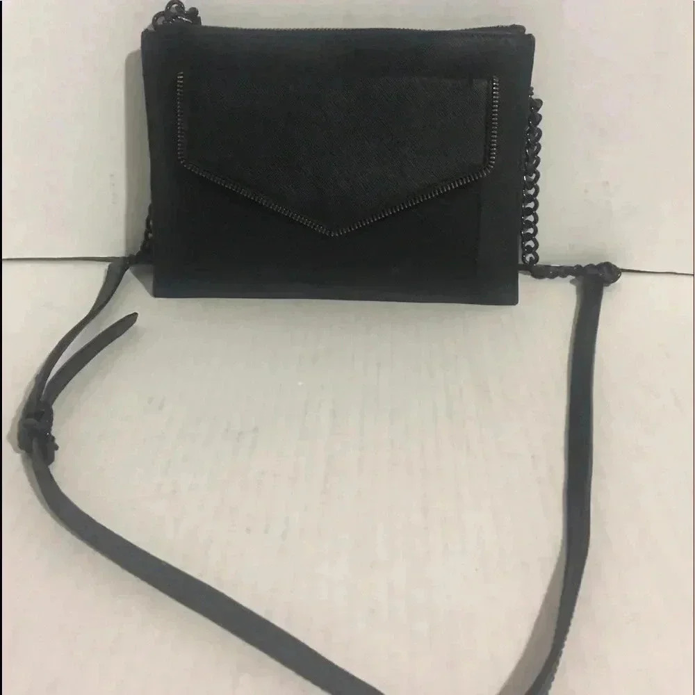 Rebecca Minkoff Leo black saffiano leather bag